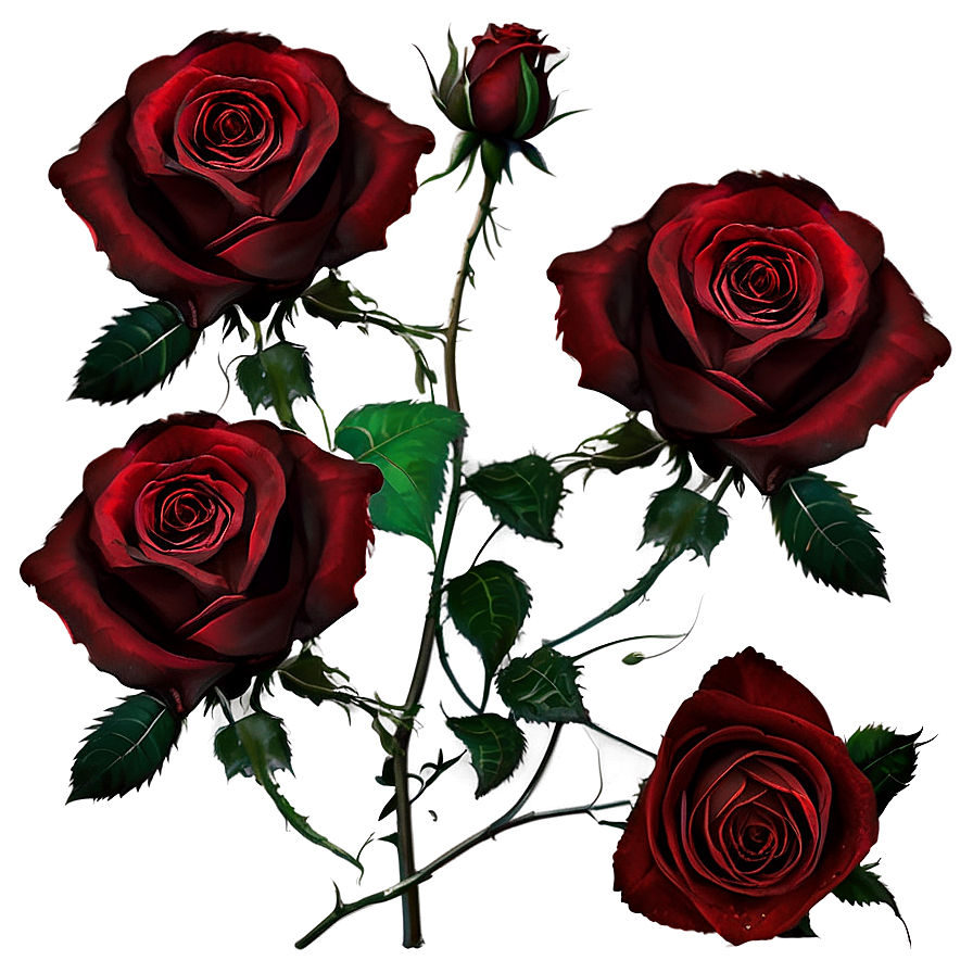 Black Roses Gothic Png 20