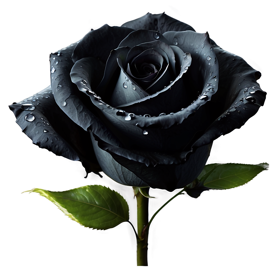 Black Roses With Dew Png 06212024