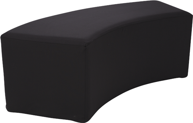 Black Rounded Rectangle Stool