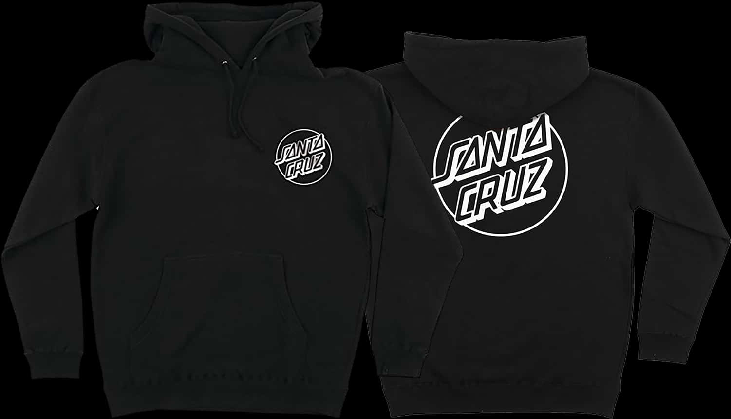 Black Santa Cruz Hoodies