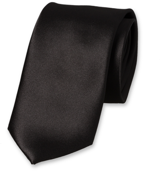 Black Polyester Satin Tie - Corbata Negro Satin, HD Png Download PNG image with a transparent background, free high-resolution download