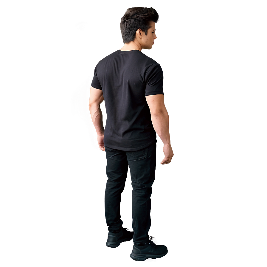 Black Shirt Back View Png Epv