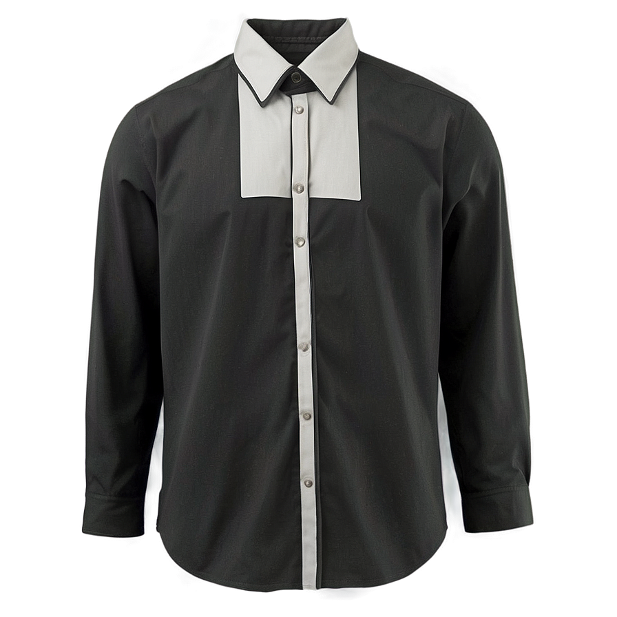 Black Shirt Front View Png Kyb89