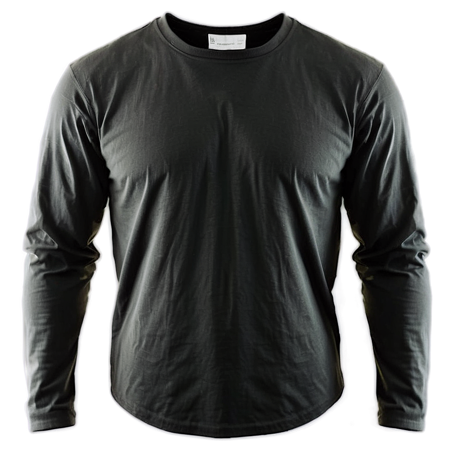 Black Shirt Round Neck Png 05252024