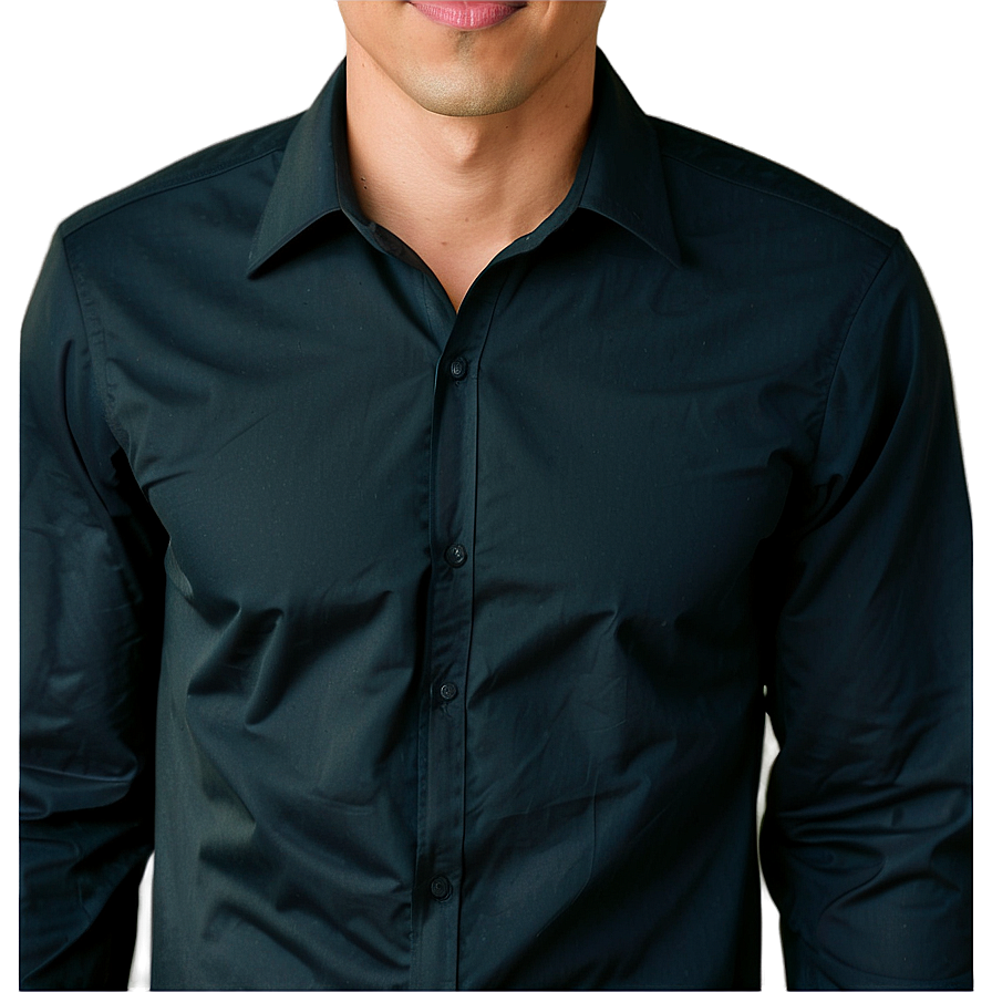 Black Shirt Slim Fit Png Jpu87