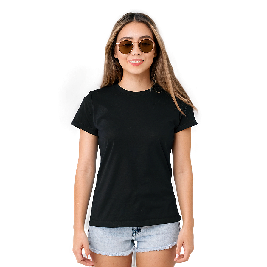 Black Shirt Street Style Png 05252024