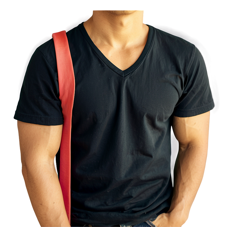 Black Shirt V Neck Png Jnu