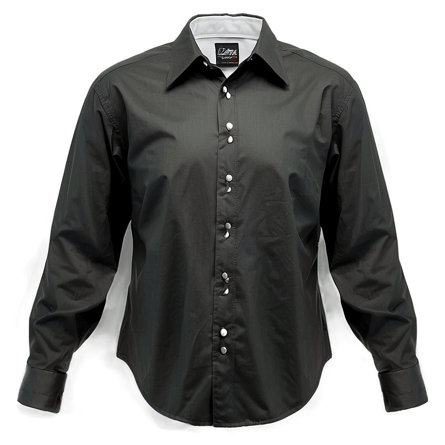 Black Shirt With White Buttons Png 64