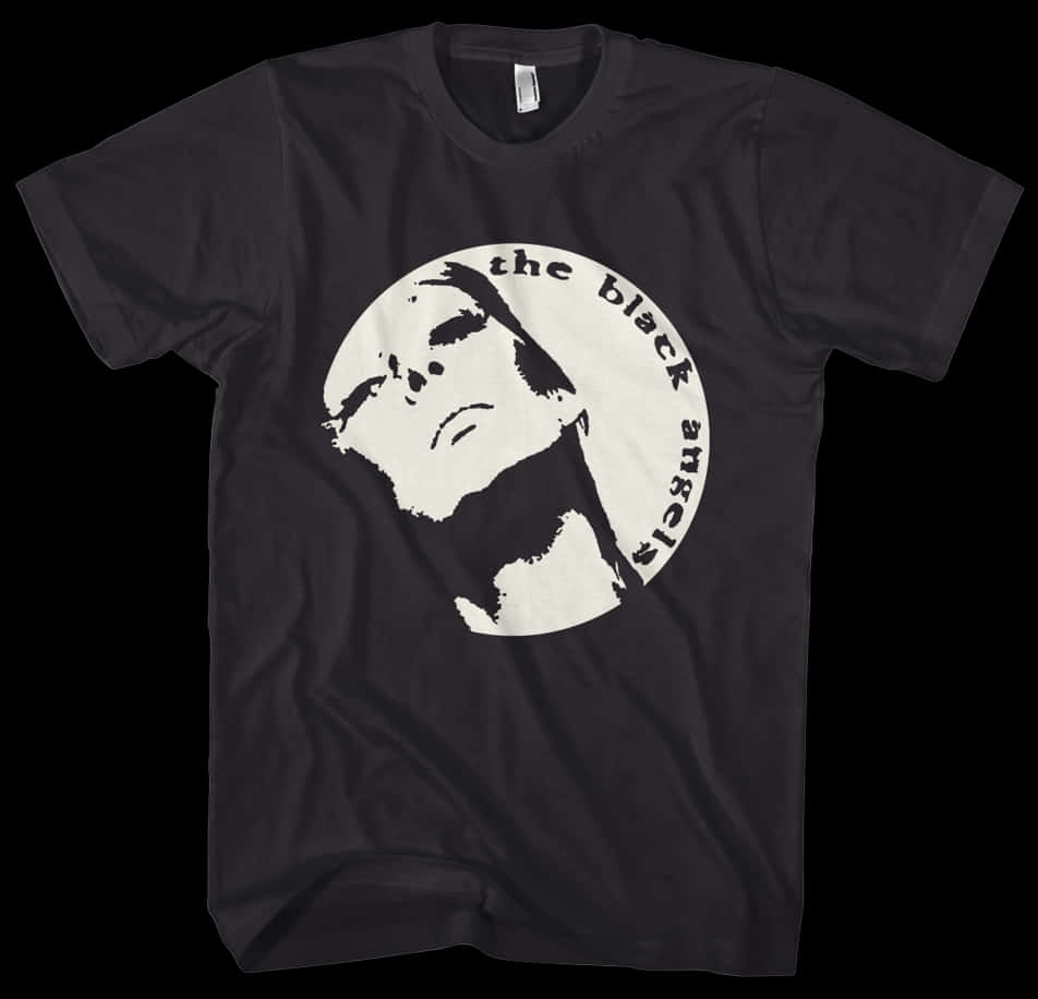 Black Shirtwith Graphic Print PNG with transparent background