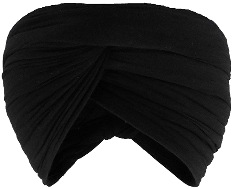 Black Sikh Turban Folded Fabric