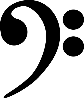 Black Silhouette Bass Guitar PNG with transparent background