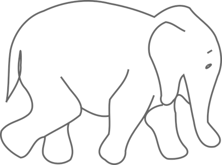 Black Silhouette Elephant