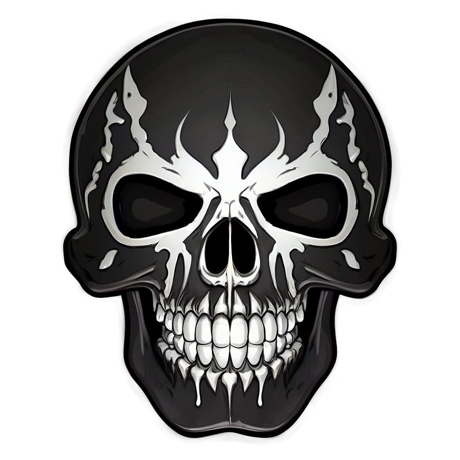 Black Skull Emblem Png 06202024