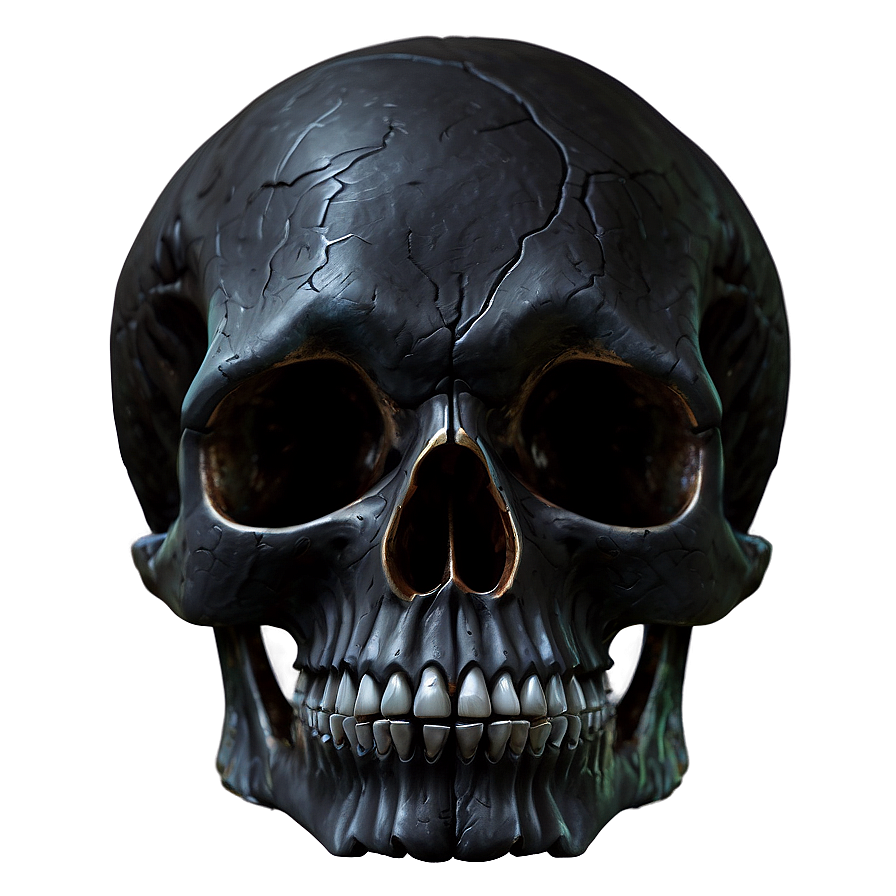 Black Skull With Dagger Png 06202024