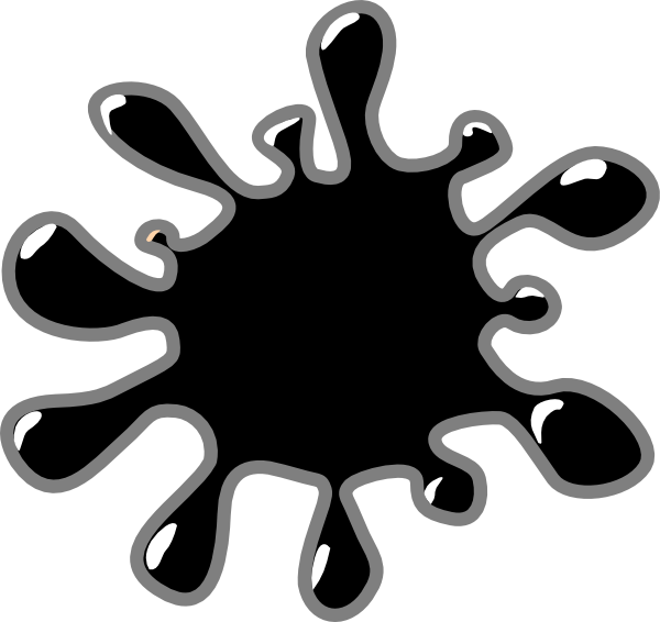 Slime Black 3 Clip Art At Vector Clip Art - Slime Clipart Black And White, HD Png Download PNG with transparent background