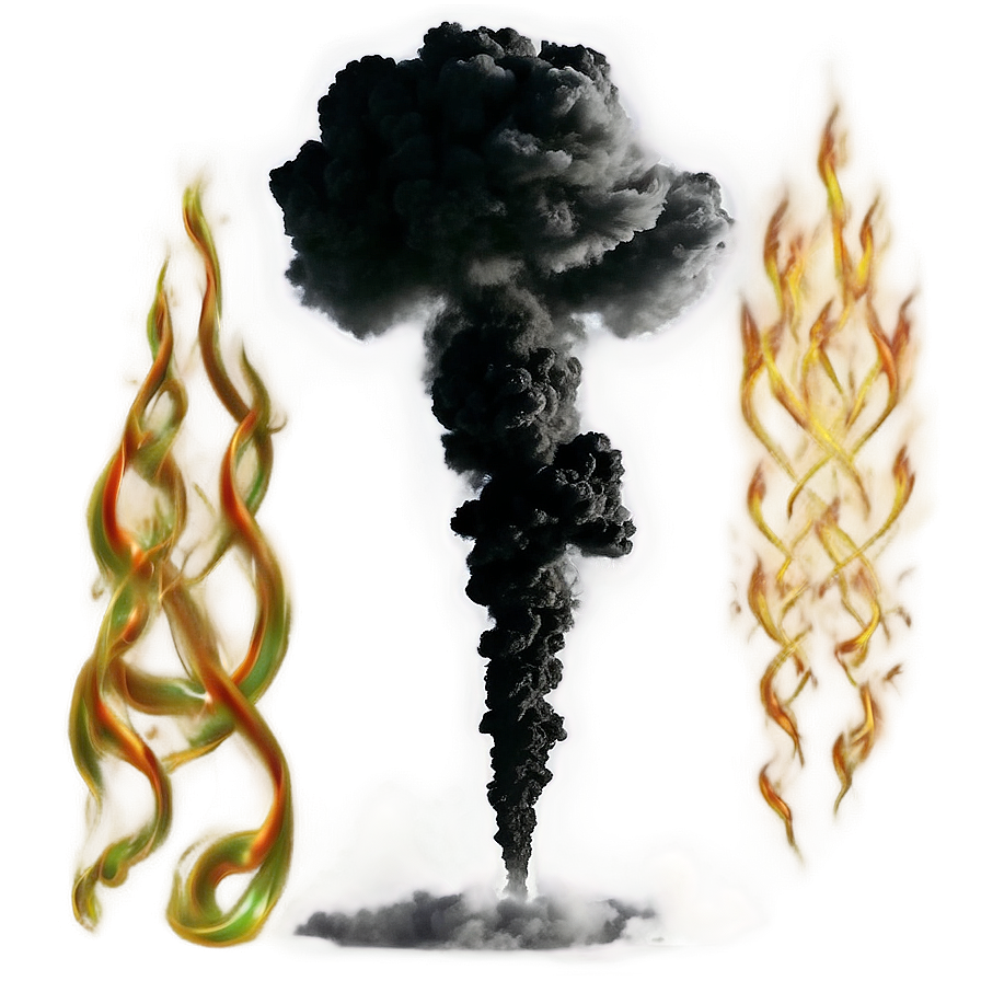 Black Smoke Flare Png 05252024