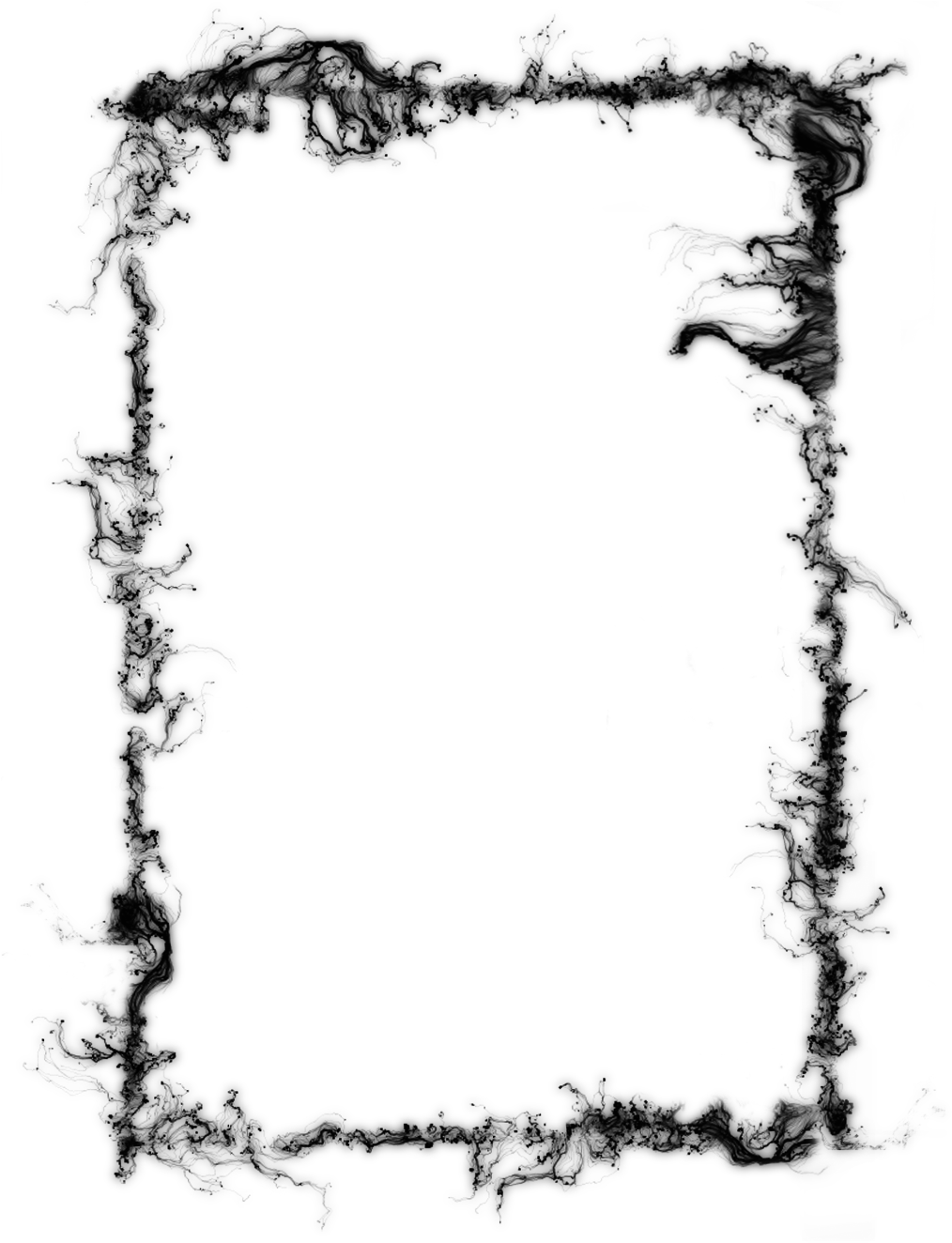 #mq #black #smokes #frame #frames #border #borders - Ink Border Design Png, Transparent Png PNG with transparent background