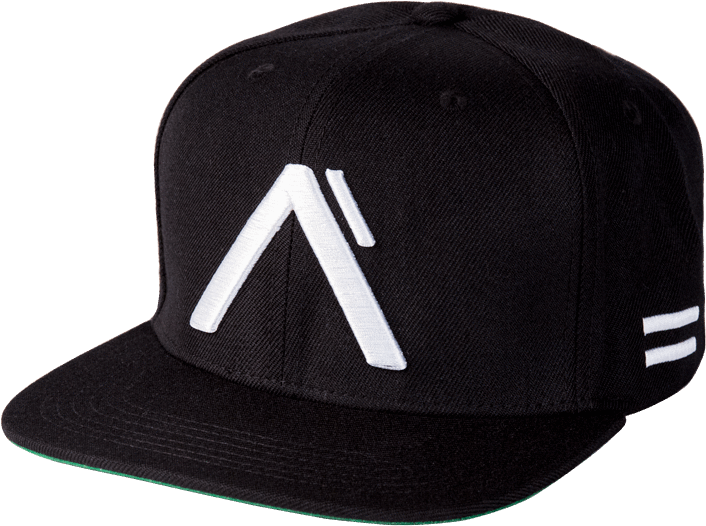 Black Snapback Hat White Logo