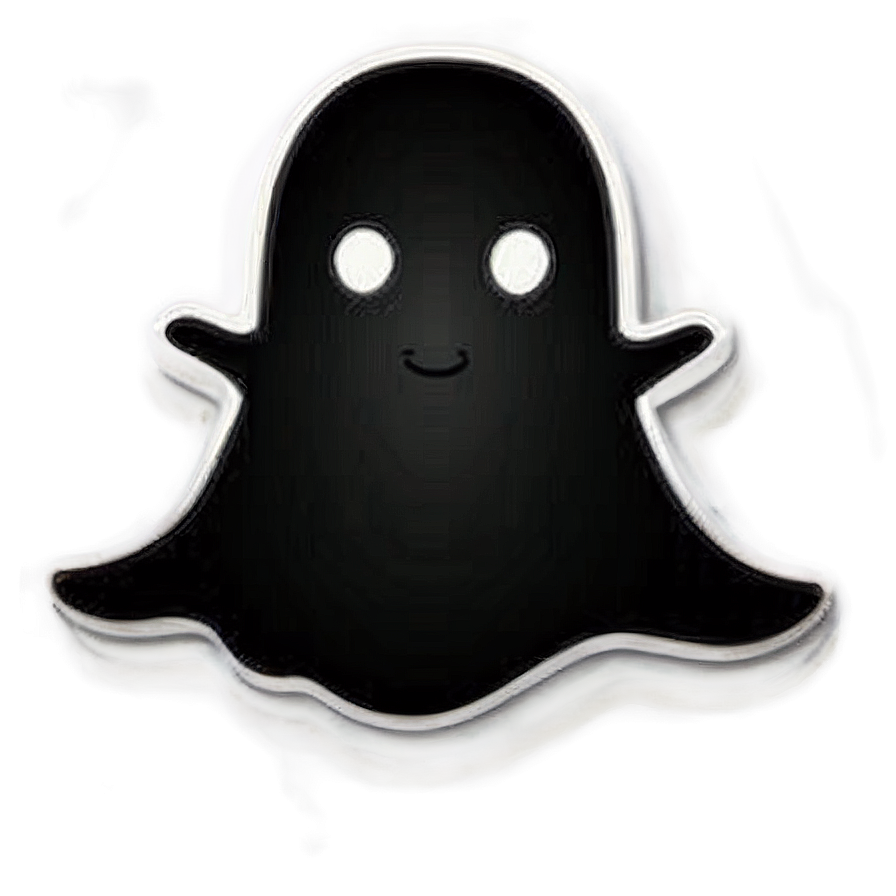 Black Snapchat Ghost Png 06272024