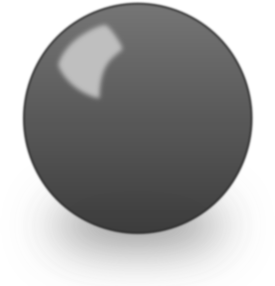 Black Snooker Ball3 D Render