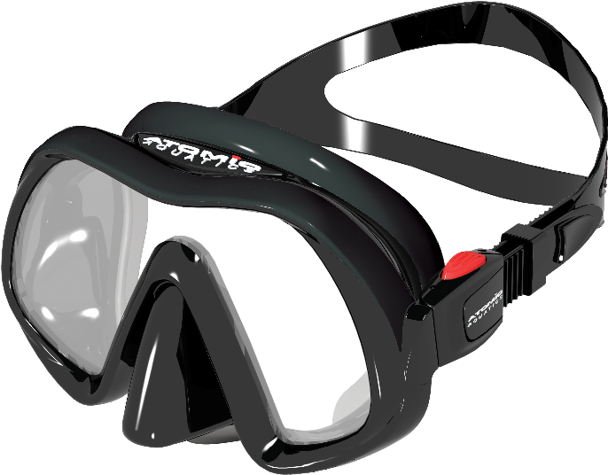 Atomic Venom Frameless Diving Mask Black, HD Png Download PNG with transparent background
