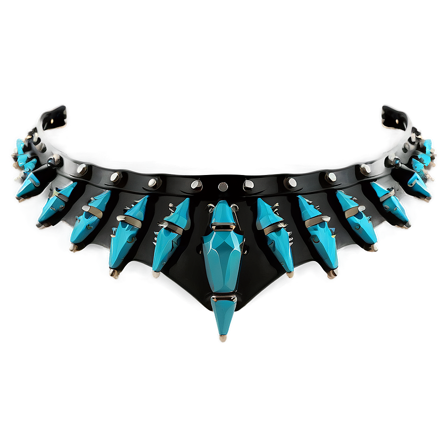 Black Spiked Choker Png Mgp