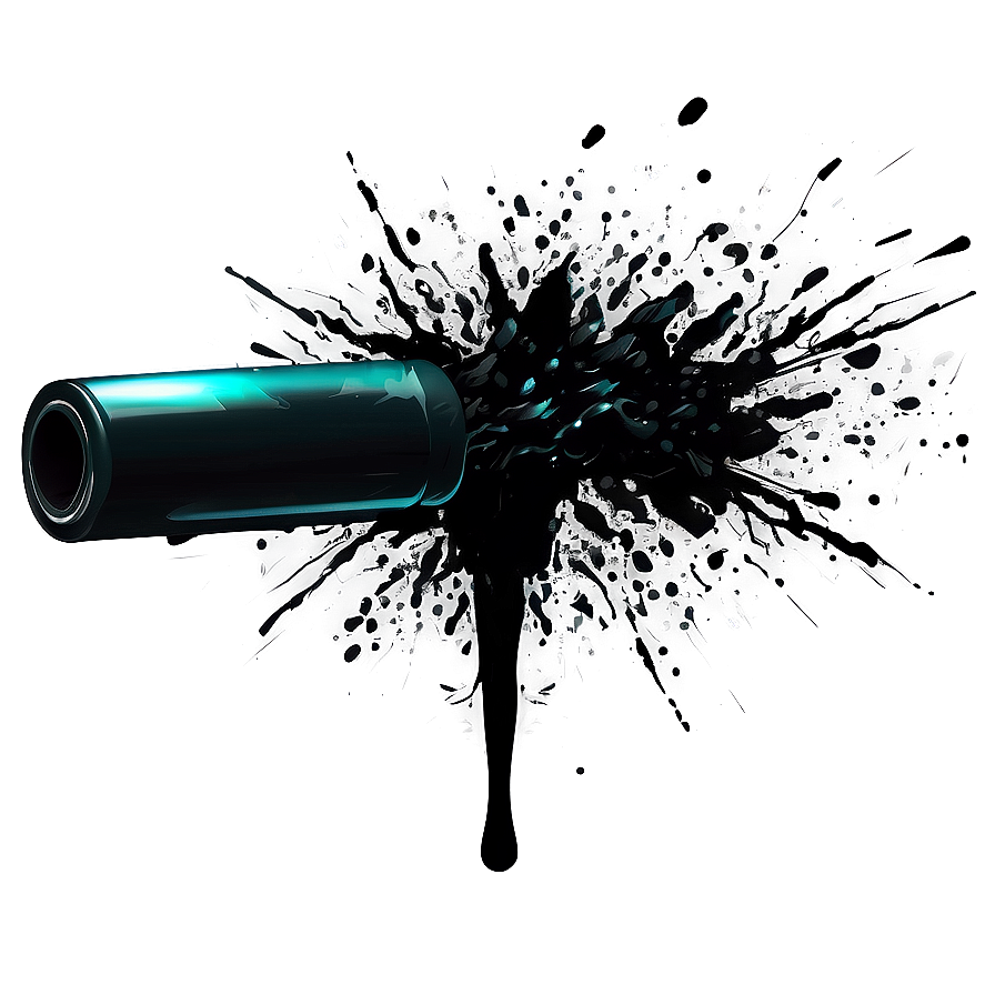 Black Splatter Spray Paint Png 06262024