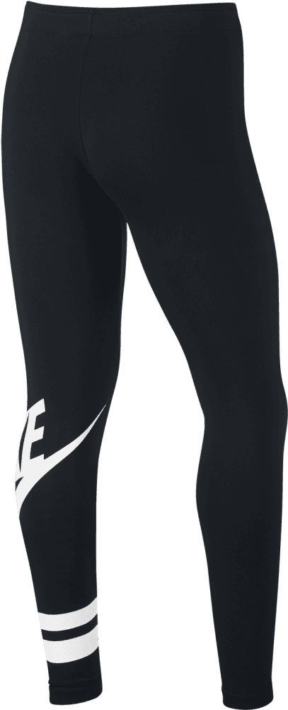 Black Sport Leggingswith White Logo