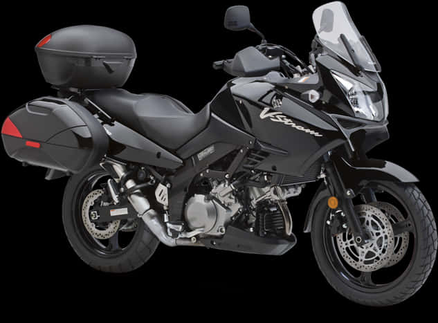 Black Sport Touring Motorcycle