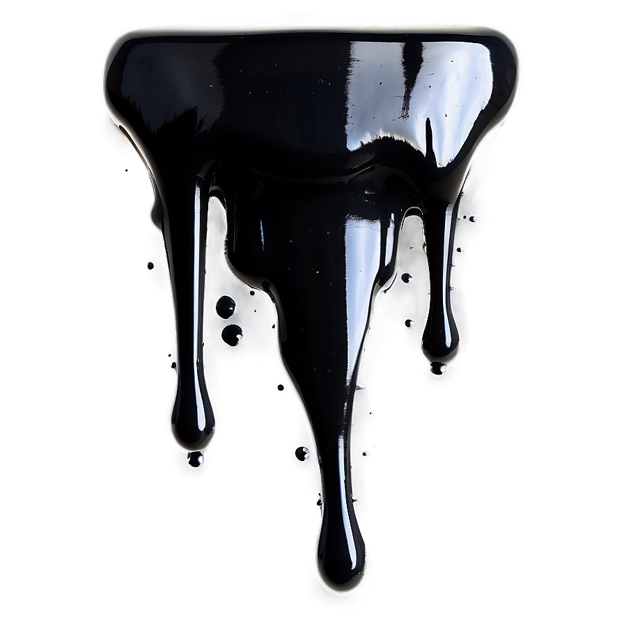 Black Spray Paint Drip Png 06282024