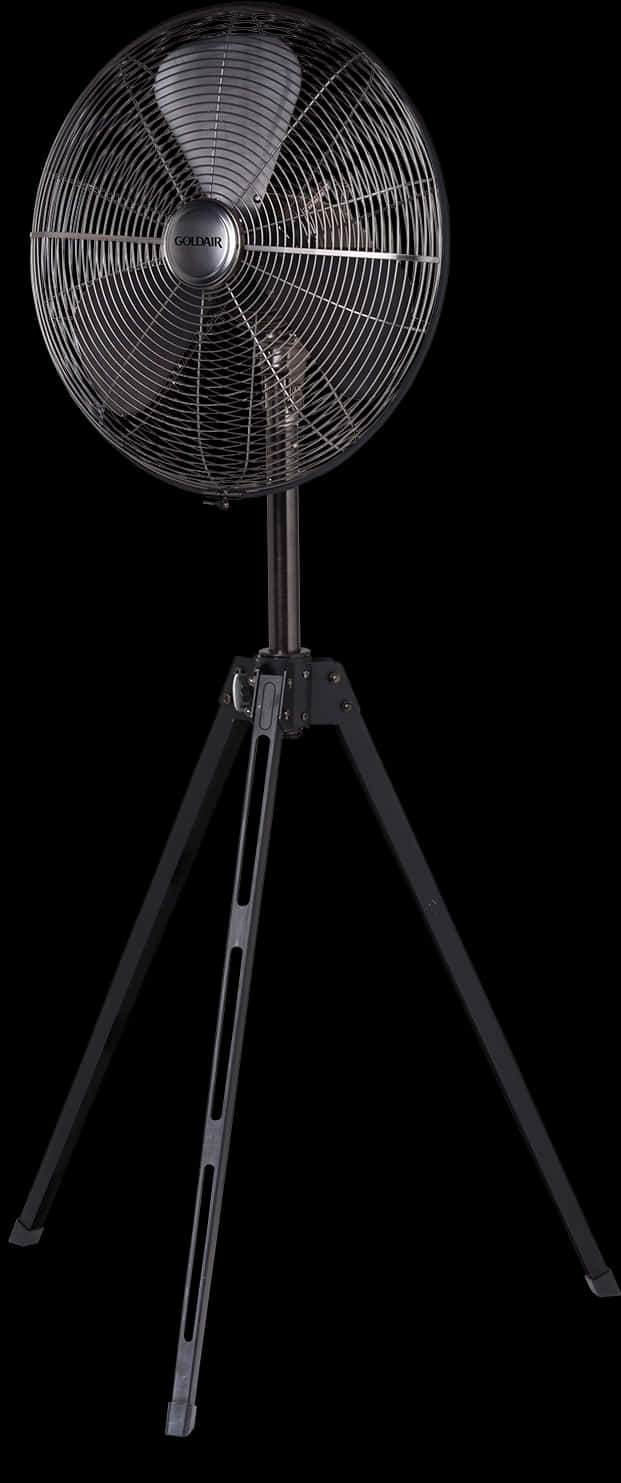 Black Standing Fan Isolatedon Dark Background.jpg