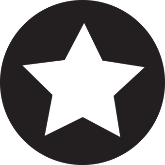 Black Star Icon PNG with transparent background