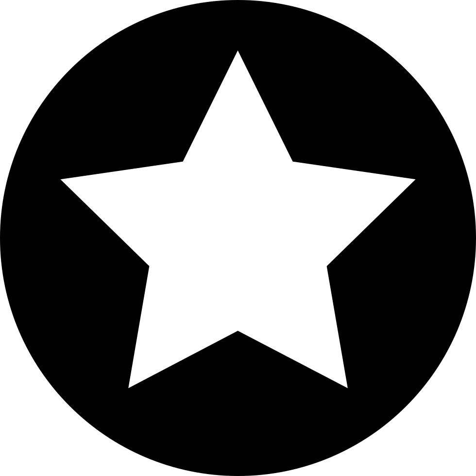 Black Star In Circle Icon