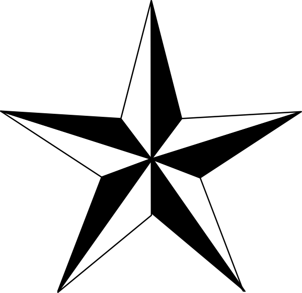 Texas Star Clip Art - Black And White Outline Star, HD Png Download PNG with transparent background