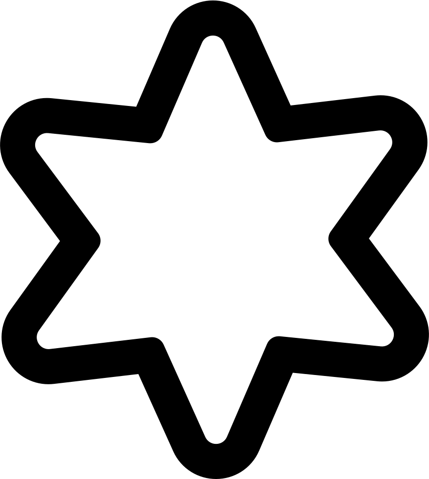Star Of Six Points Outline - 6 Point Star Outline, HD Png Download PNG with transparent background