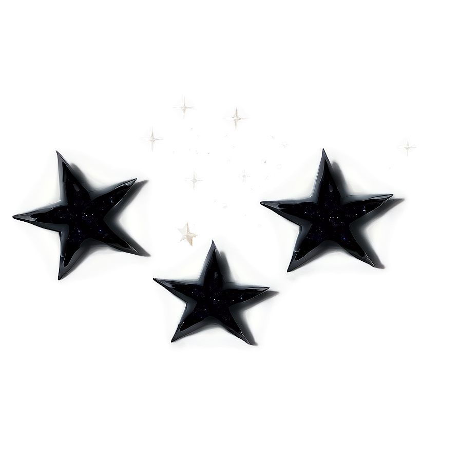 Black Stars Night Sky Png 06112024