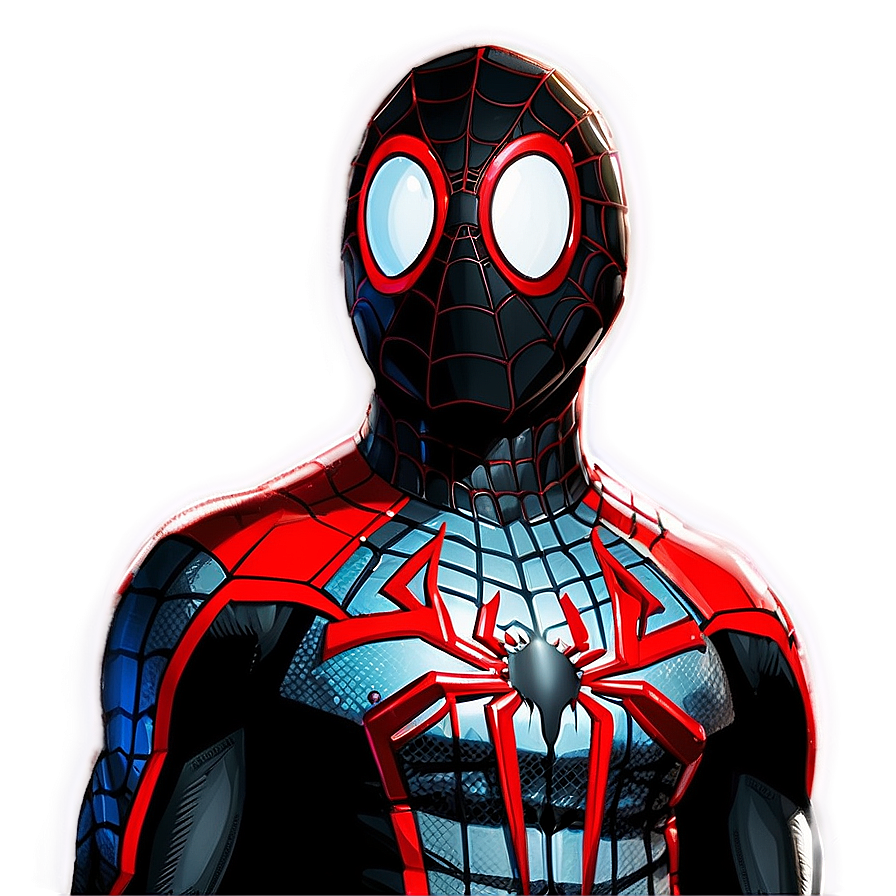 Black Suit Miles Morales PNG 7 PNG with transparent background