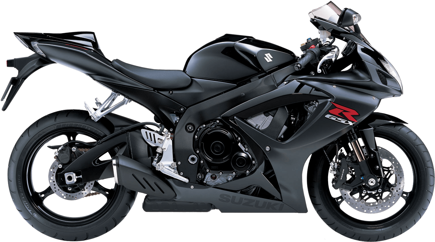 Black Suzuki Sportbike Profile View