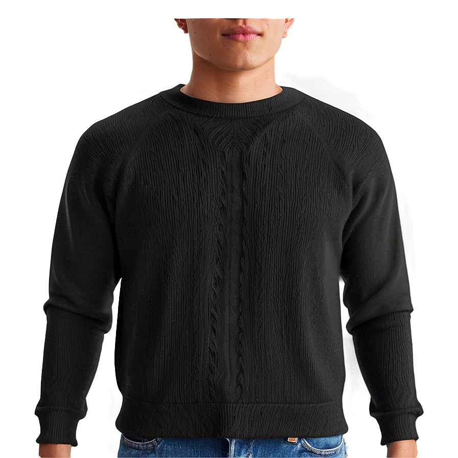 Black Sweater For Business Png 06132024