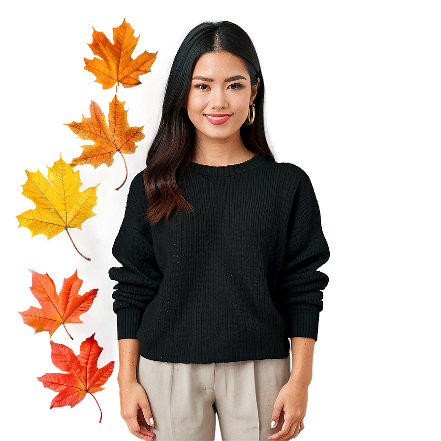 Black Sweater For Fall Png Lba75