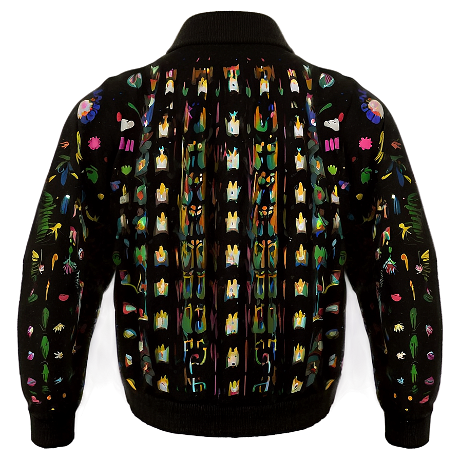 Black Sweater Jacket Png 06132024