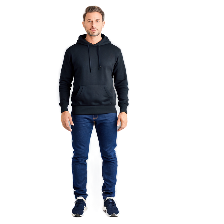 Black Sweater With Pockets Png 79 Image