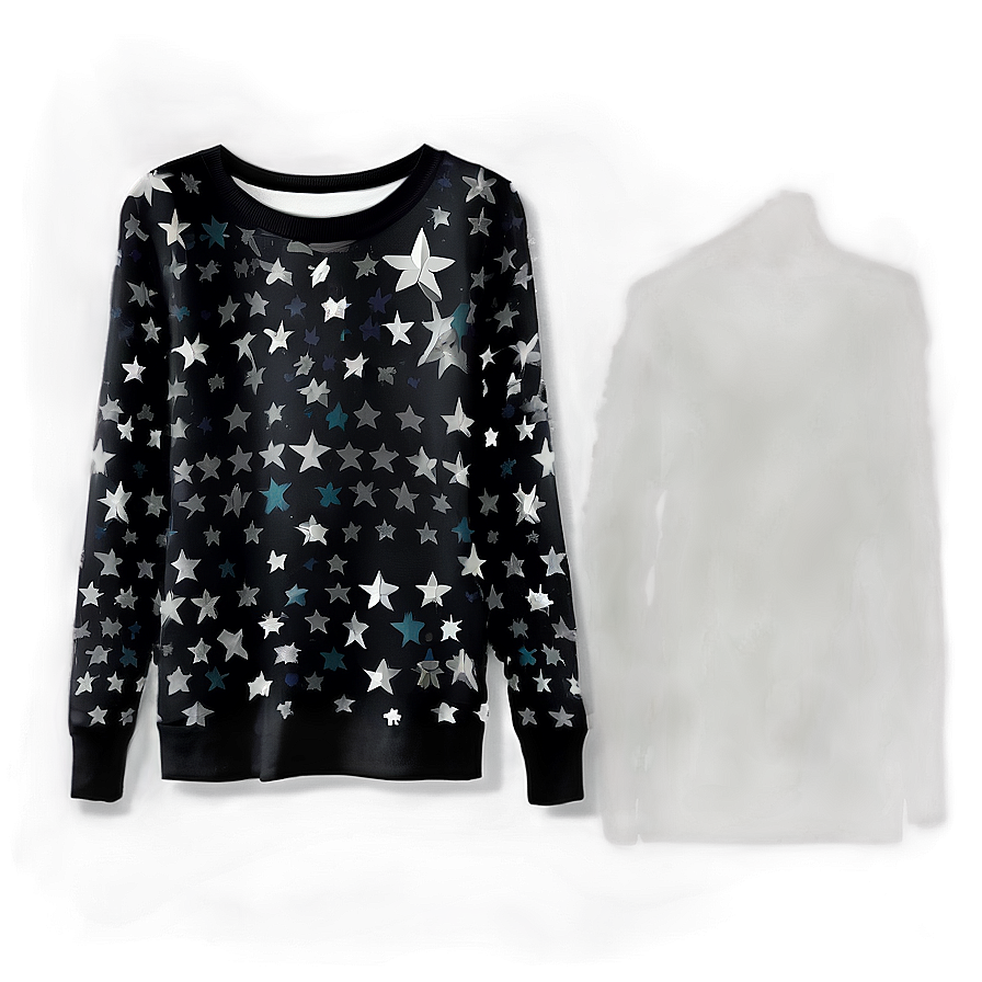 Black Sweater With Stars Png 9 Image