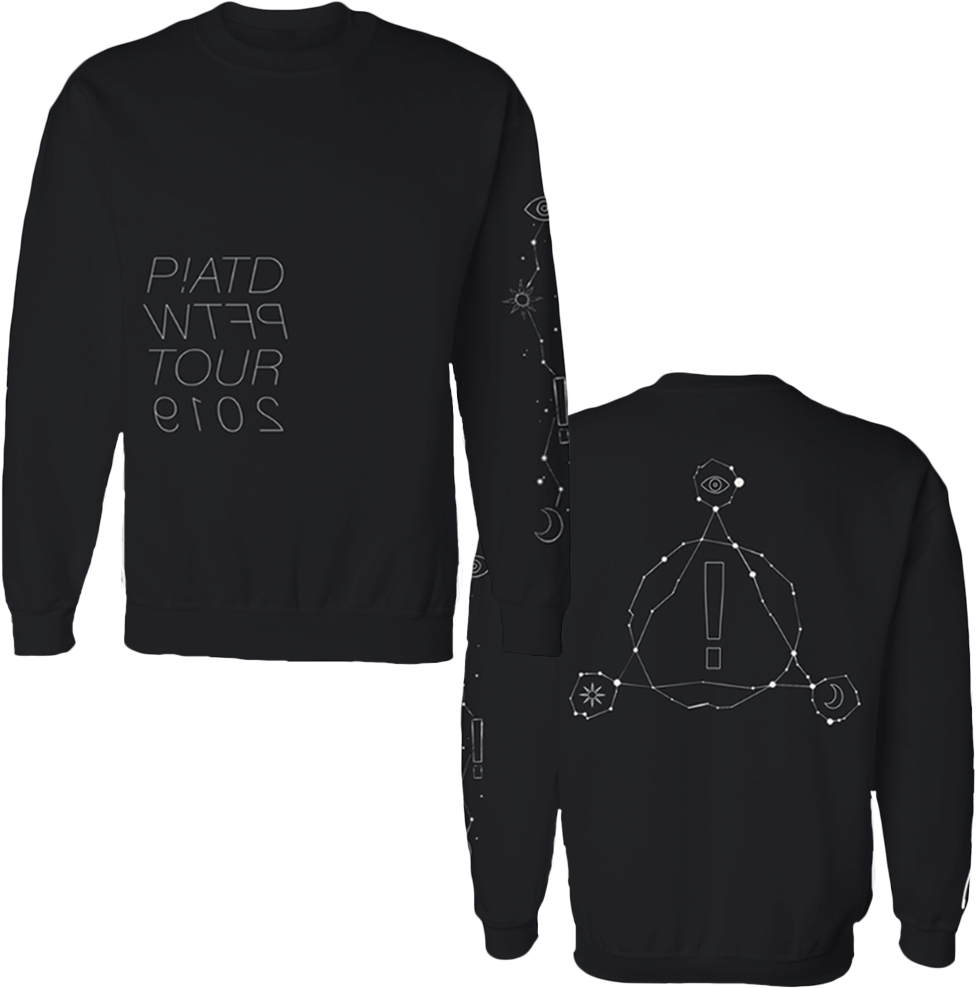 Black Sweatshirt Astronomical Design