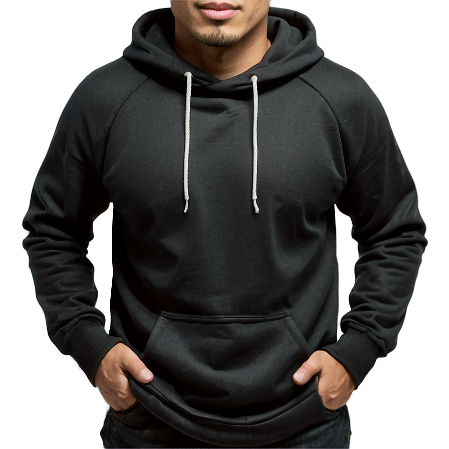 Black Sweatshirt With Cowl Neck Png Ggu