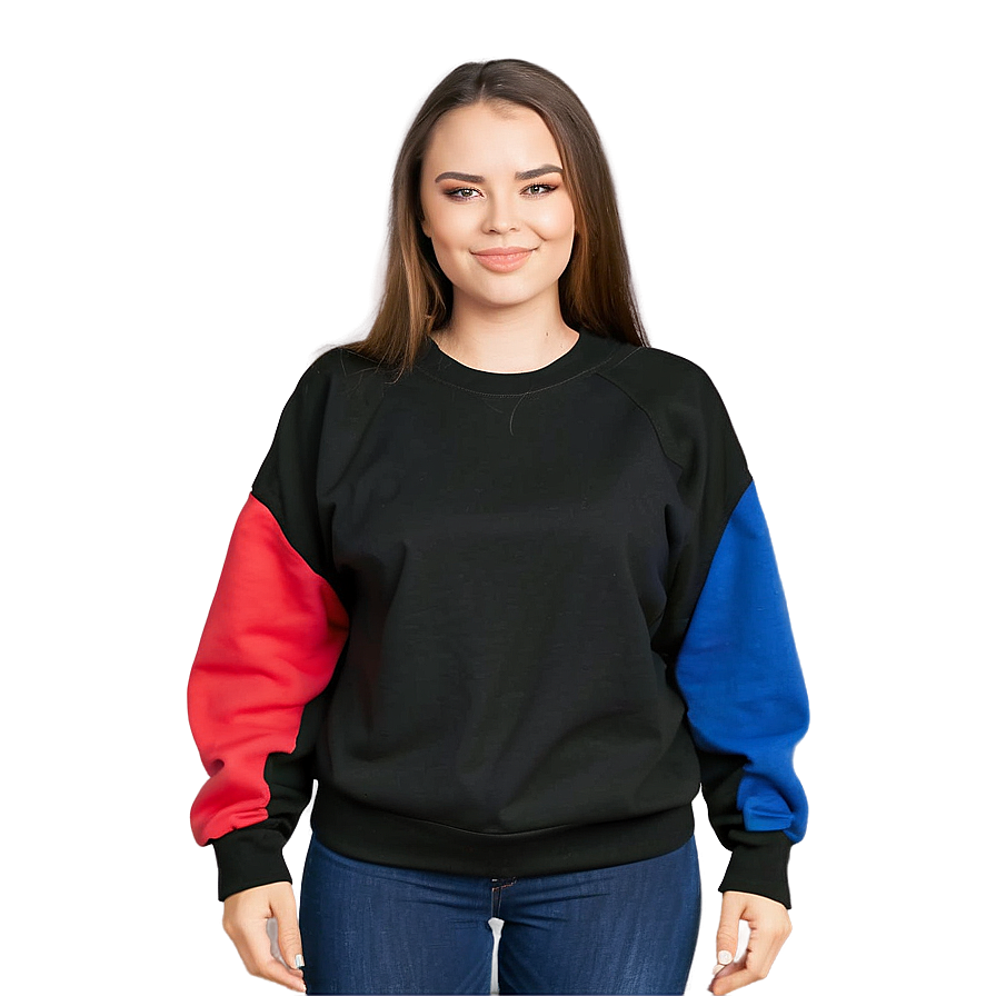 Black Sweatshirt With Cut-out Shoulders Png 20