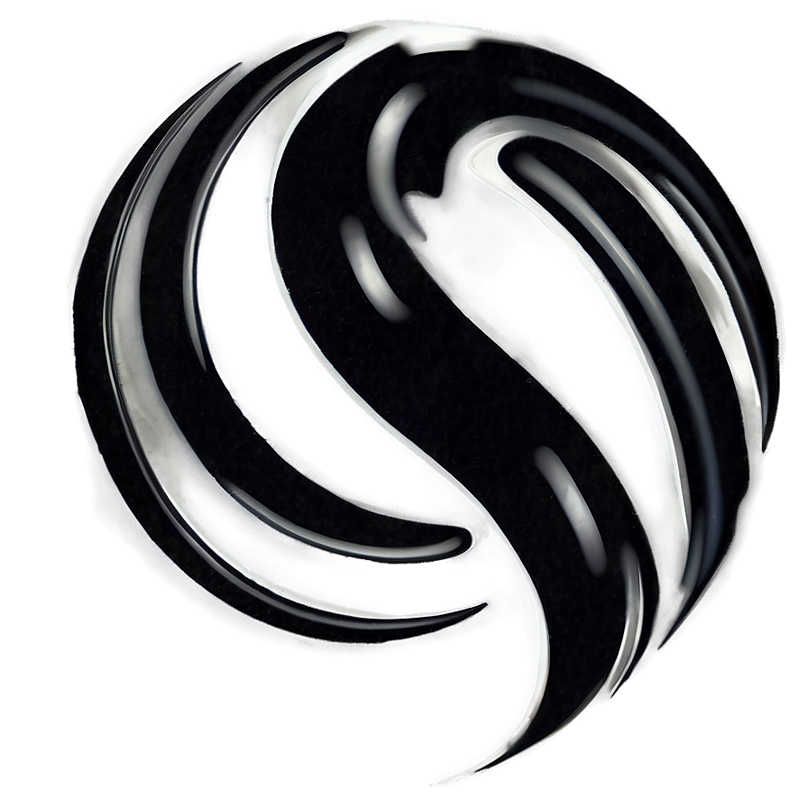 Black Swirl Hand Drawn Png 06262024