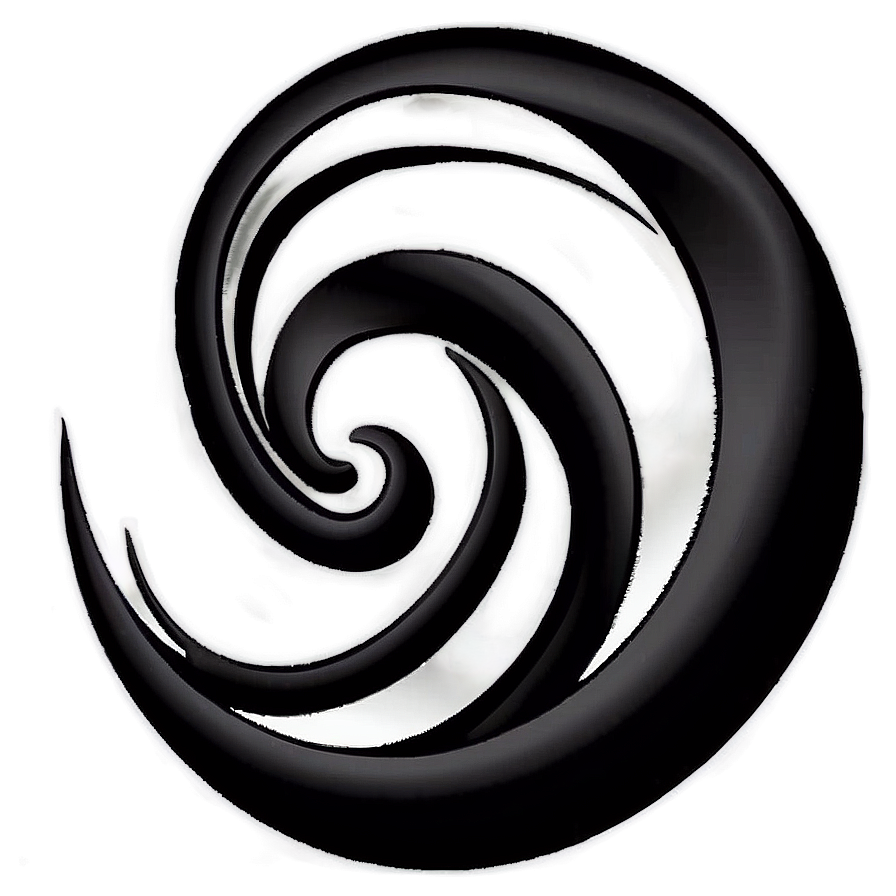 Black Swirl Tattoo Design Png 31