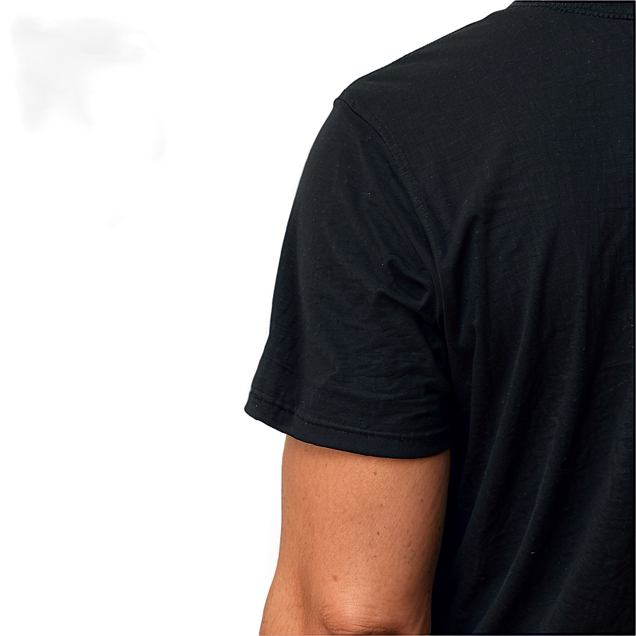 Black T Shirt Back View Png 05252024