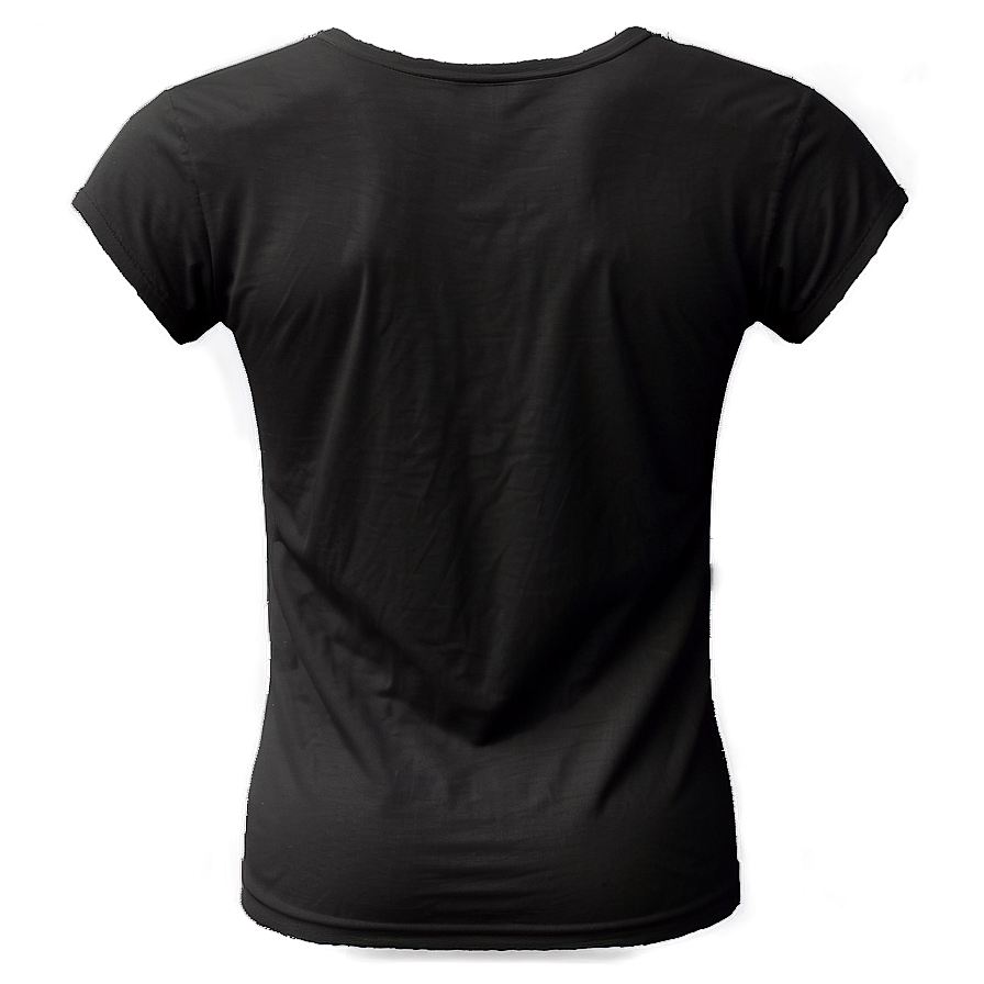 Black T Shirt Back View Png Fpl1